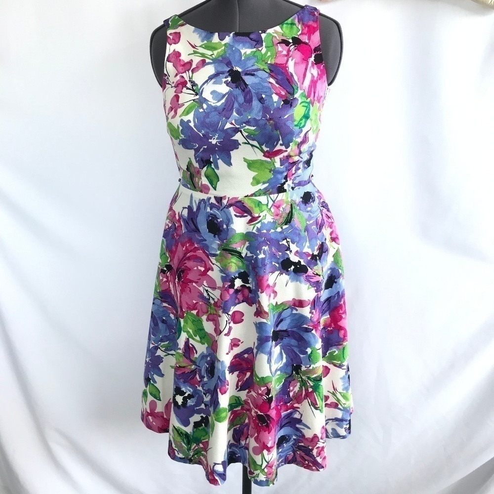 Black Label Vintage Style Floral Print Dress